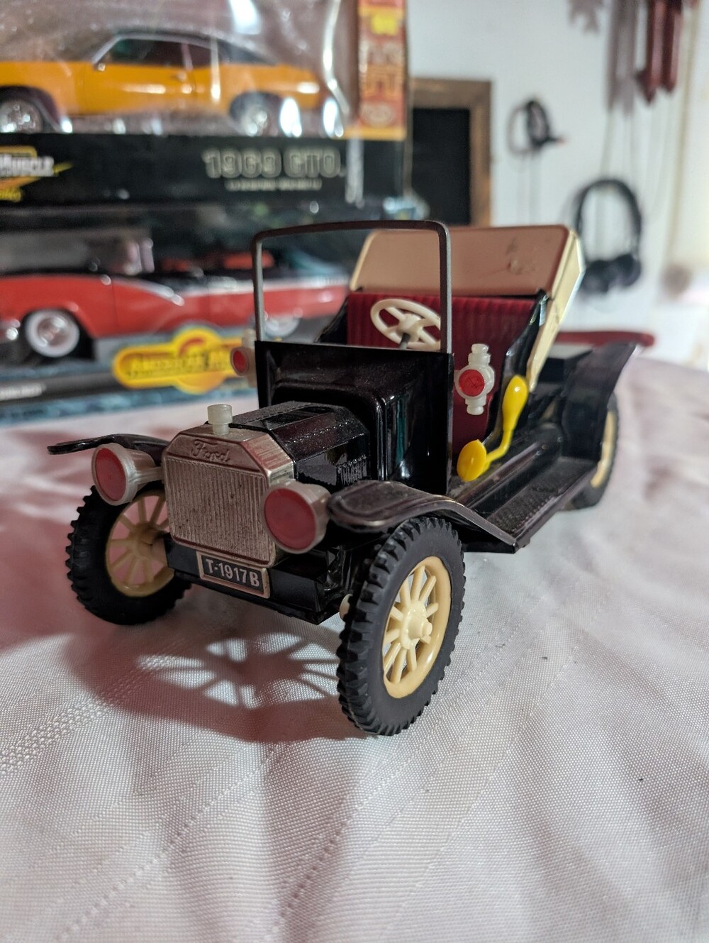 Vintage 1917 Ford Model T Tin Friction Litho Japan 9" Car Luray Caverns, VA